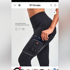 Firm ABS Cargo Workout Pants in black!